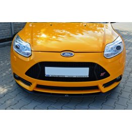 Накладка сплиттер на передний бампер вариант 5 на Ford Focus III ST